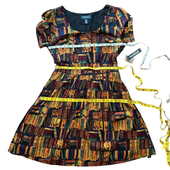 ModCloth Large Dress Cotton Retro 50s Swing Library Book Lover Gift RARE Pinup - Picture 14 of 16